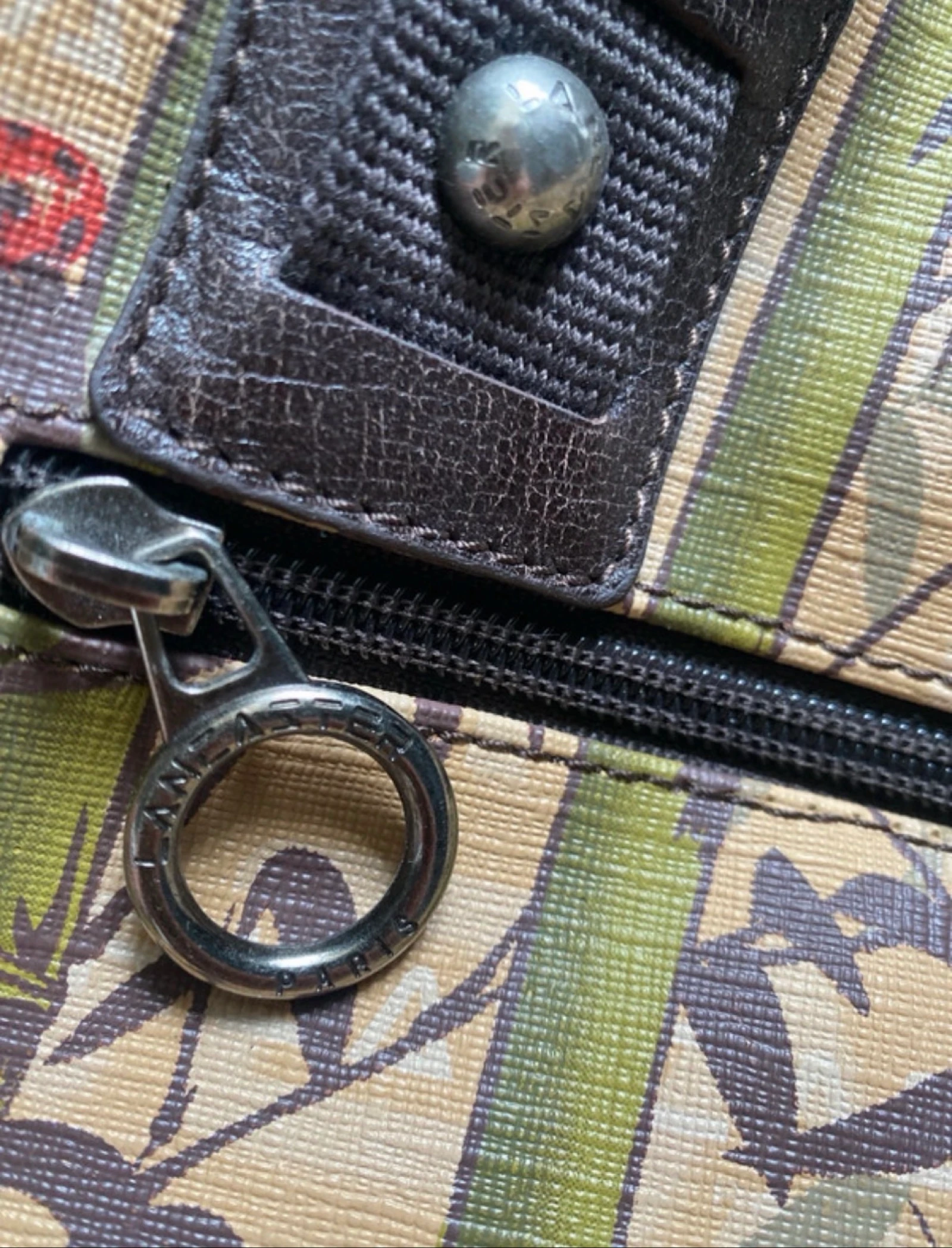 Sac à main Lancaster motif bambou vintage avec bandoulière – photo 6